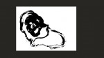 Bébé, brush drawing by Leha Carpenter