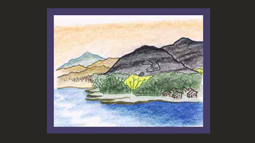 The Village, pastel