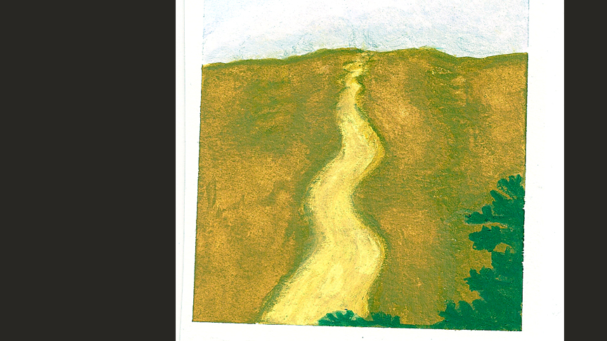 Winter Path, pastel