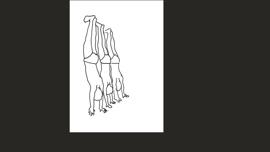 Handstand, drawing by Leha Carpenter