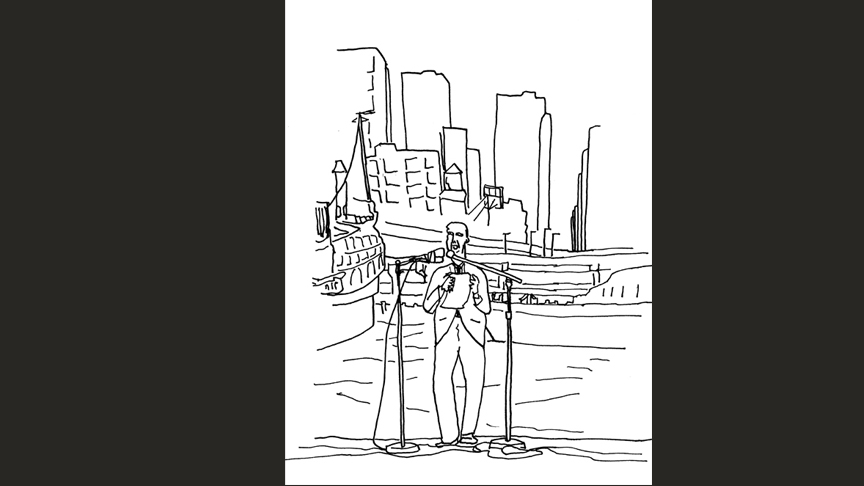 Christening, drawing by Leha Carpenter