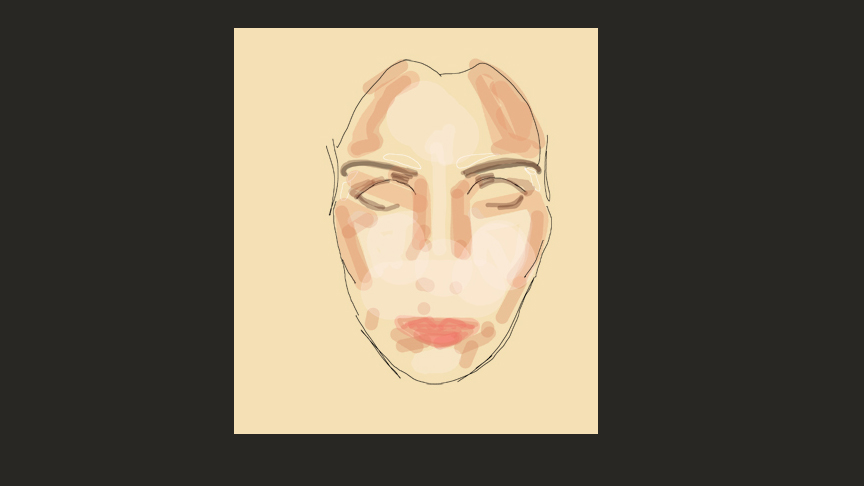 Mask, sketch by Leha Carpenter