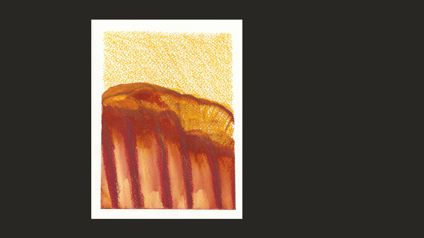 Cliffs, pastel sketch by Leha Carpenter