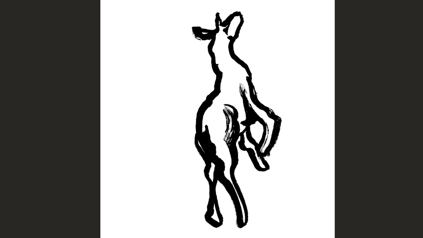 Reach, brush drawing by Leha Carpenter