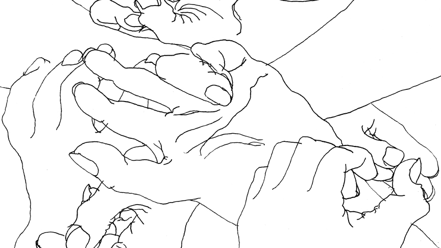 Hands, drawing by Leha Carpenter