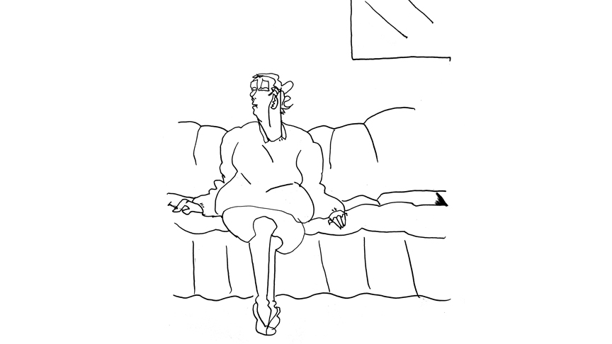 Waiting, drawing by Leha Carpenter