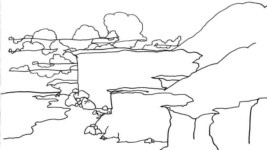 Mirror Clouds, drawing by Leha Carpenter