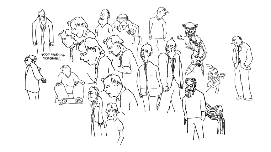 Men IV, drawings by Leha Carpenter